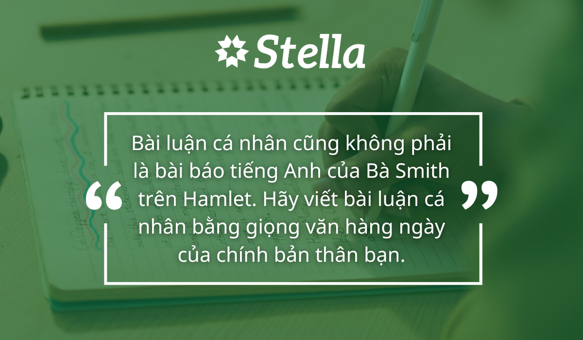 Viết bài luận cá nhân bằng giọng văn của mình