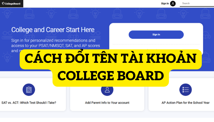 đổi tên tài khoản college board